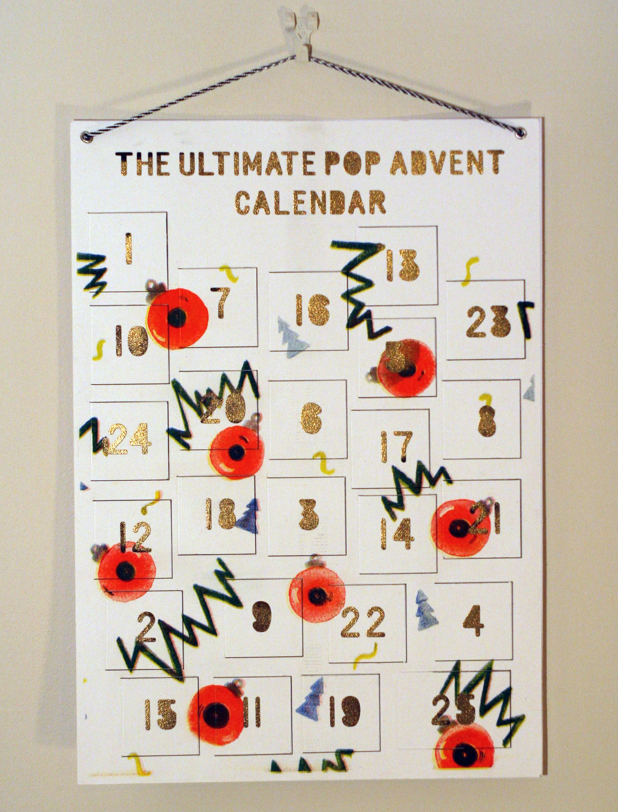 The Ultimate Pop Advent Calendar on sale now. By Emily Catherine Illustration.