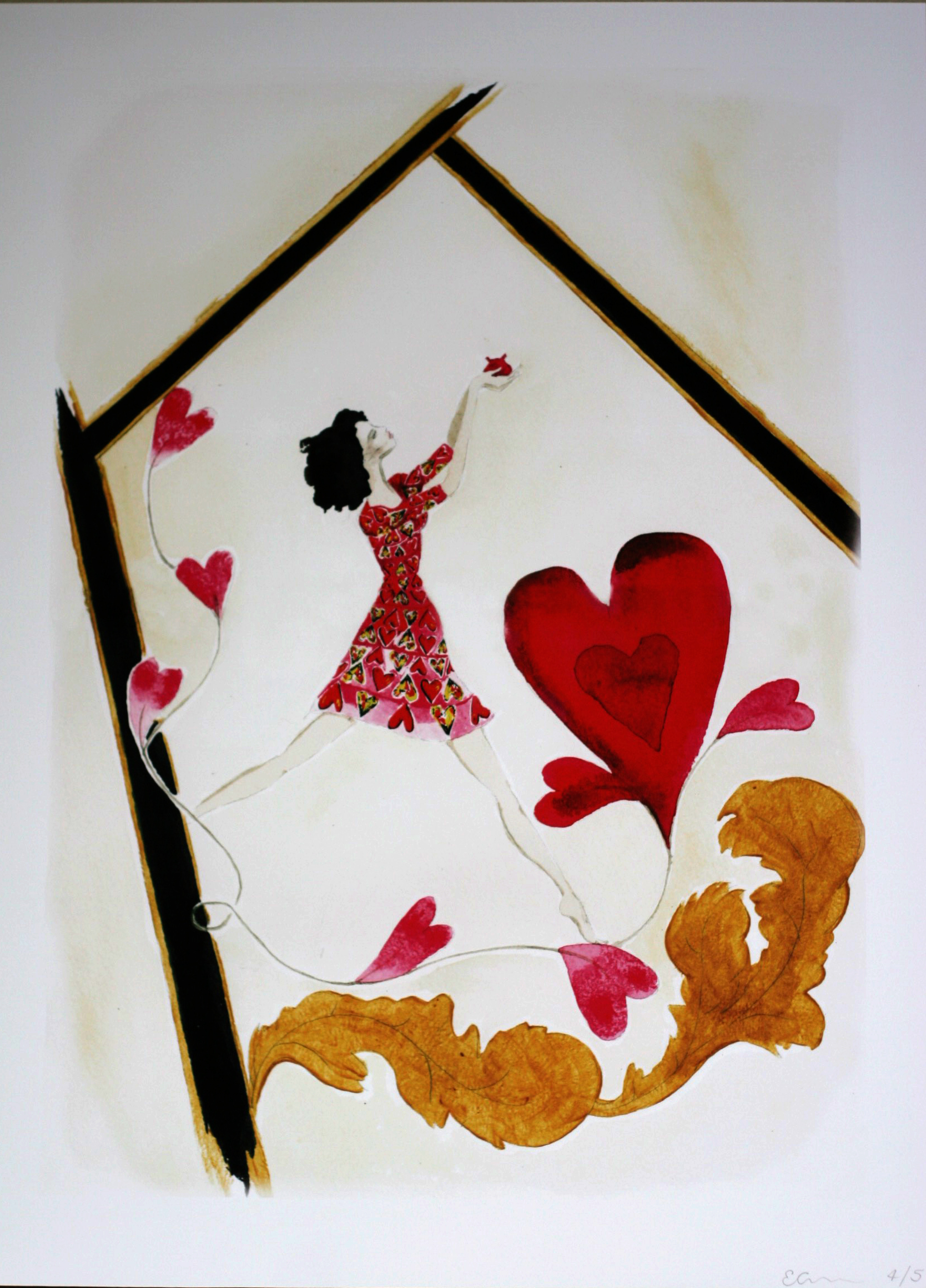 GIANNI HEART DRESS GICLÉE PRINT