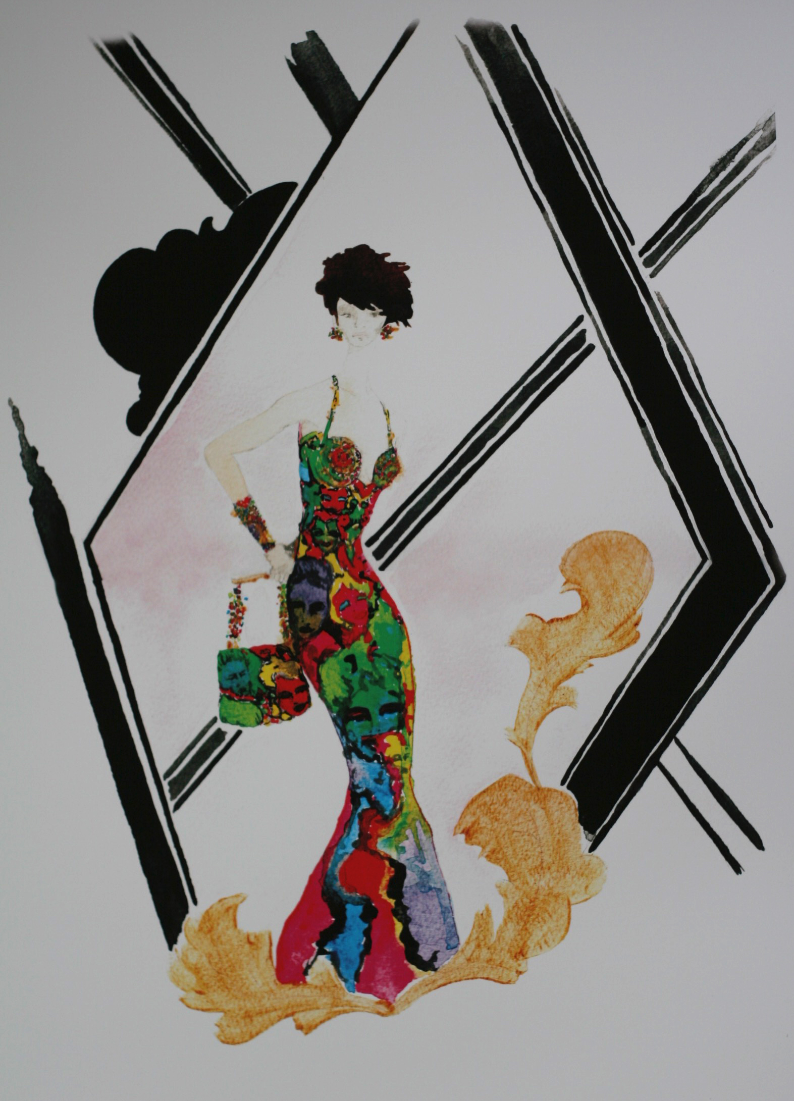 POP ART DRESS GICLÉE PRINT