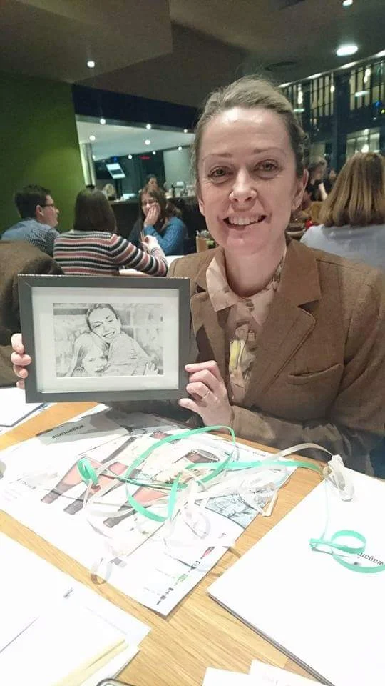 Happy Gina and my illustration! Happy Birthday Gina!