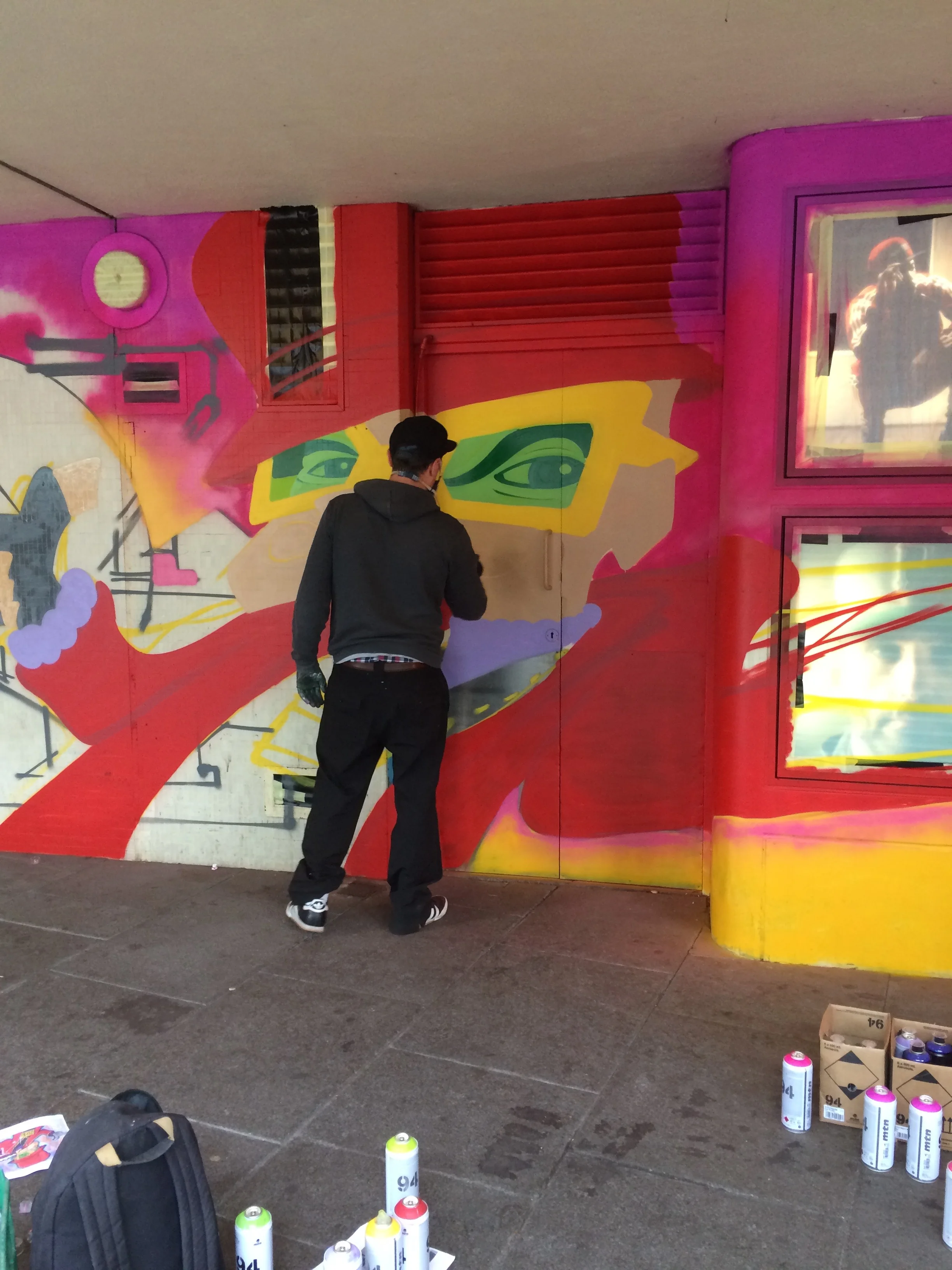 May 2nd was the Breakin' Jam. Street artists have been commissioned to paint the side of the Royal Concert Hall in celebration of the Breakin' Convention arriving in Nottingham.