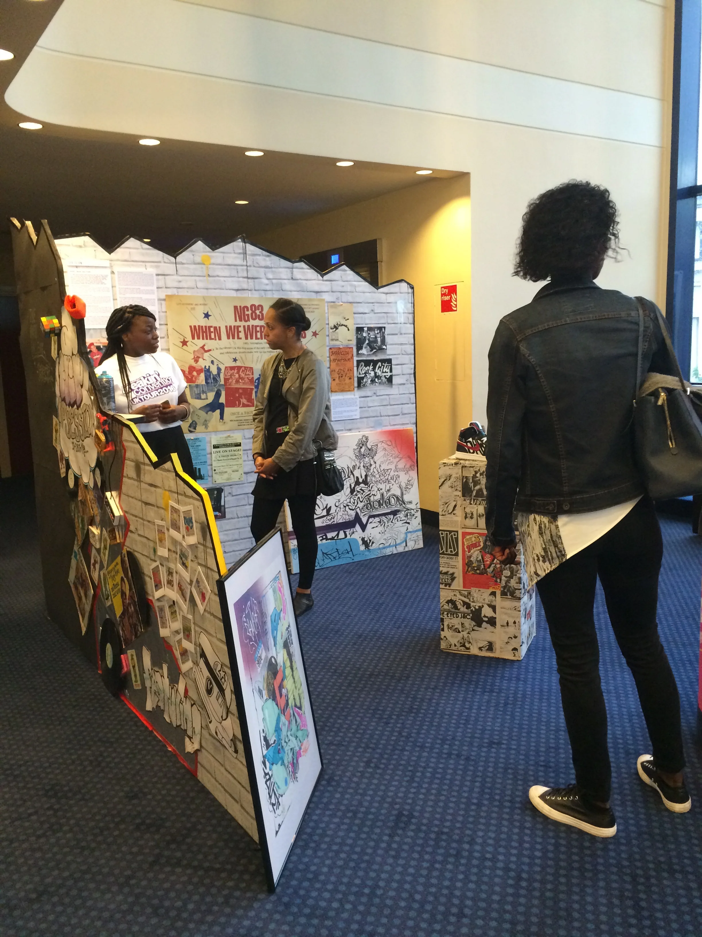 Saziso Phiri at the Anti Gallery stand, repping Nottingham.