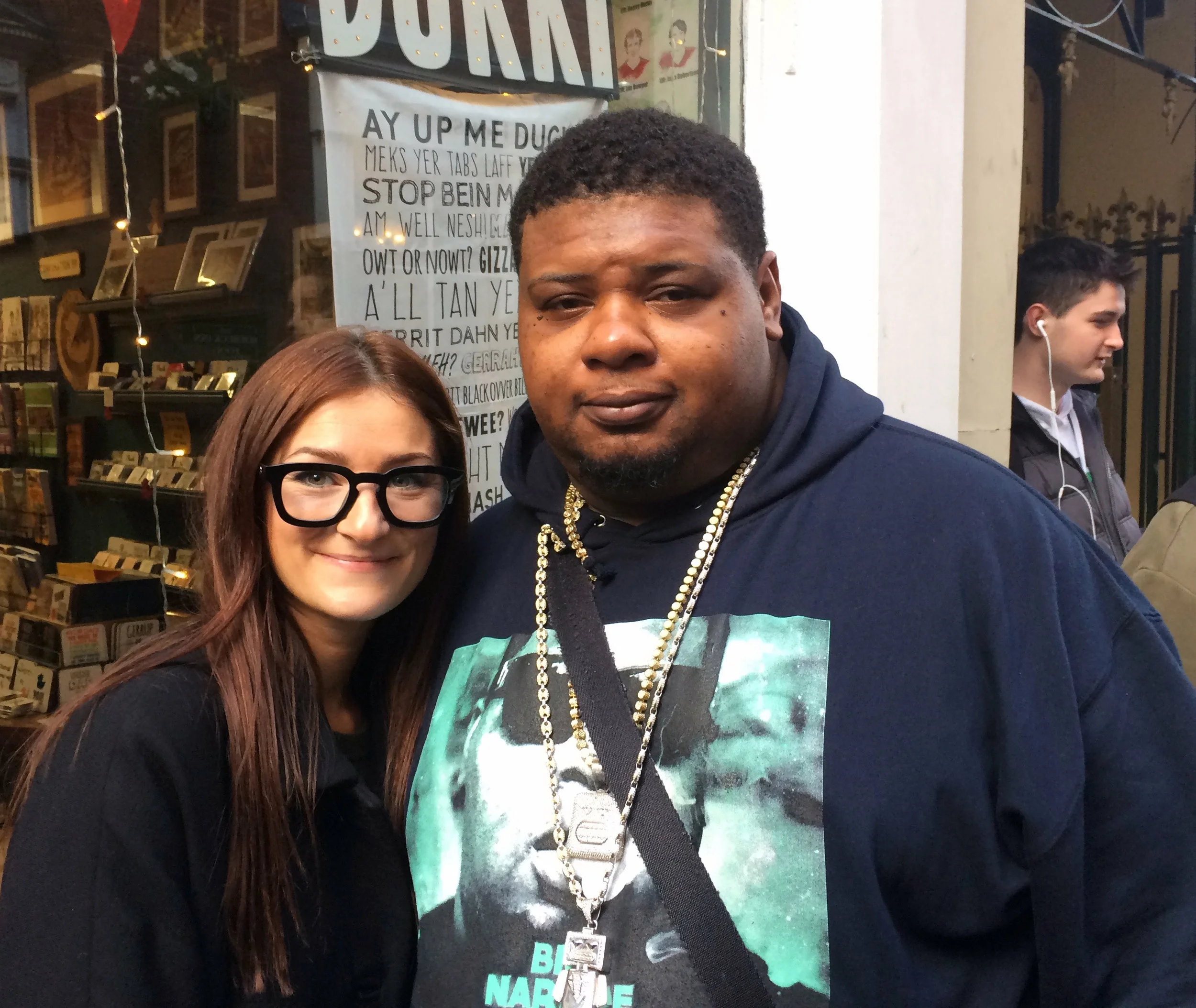 Emily Catherine Illustration met Big Narstie in Nottingham for an 'Art Lesson'... see my Facebook and Instagram for video!