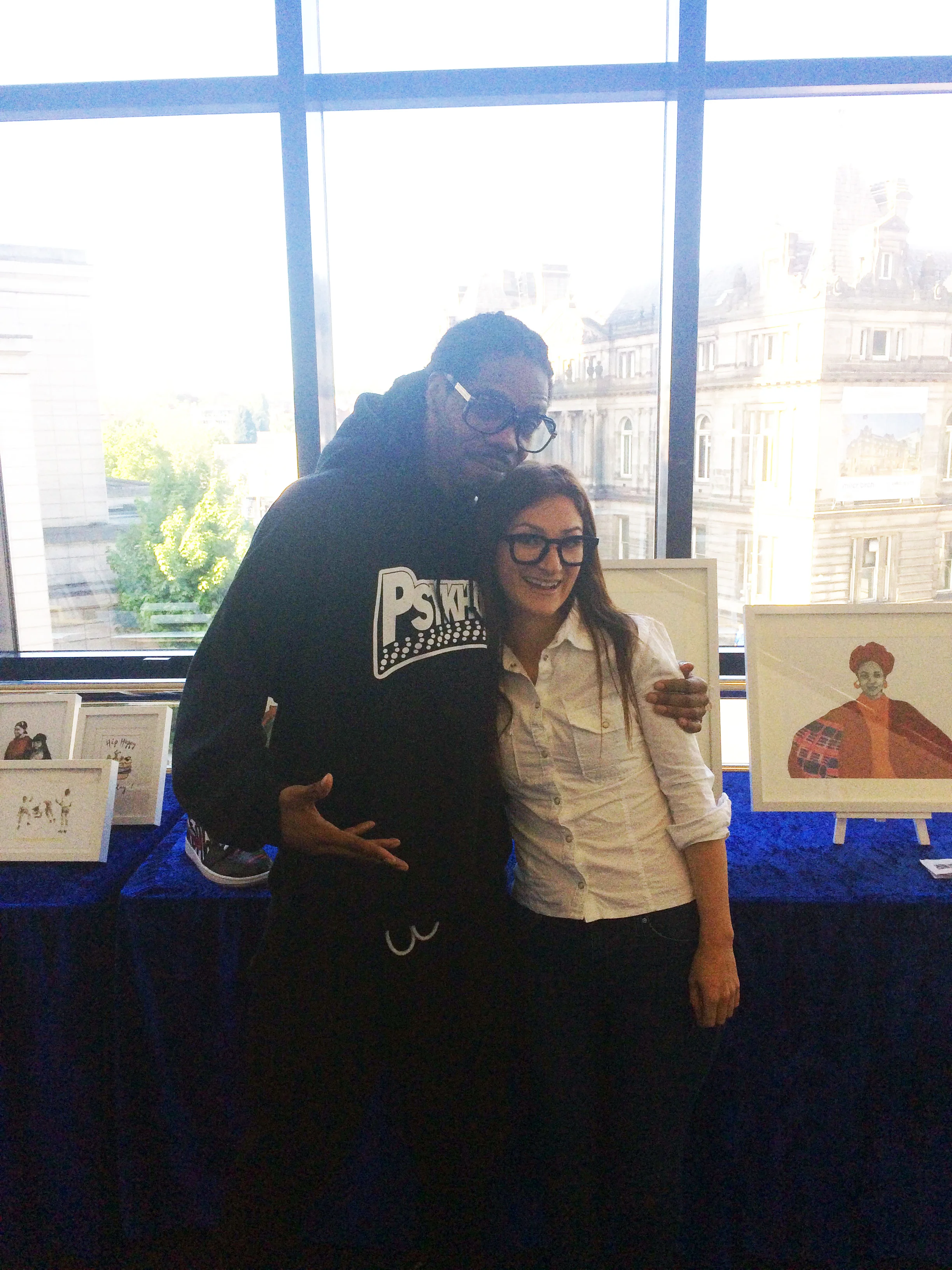 DJ Psykhomantus and me at The Anti Gallery's 'What's Cookin' exhibition at The Theatre Royal for Breakin' Convention 2017