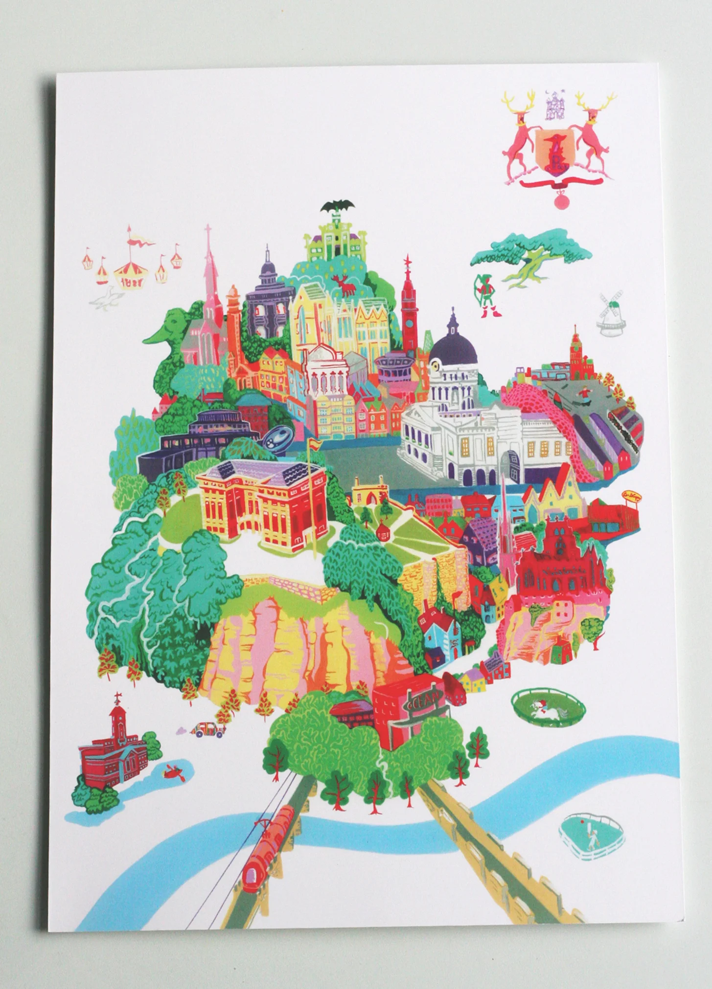 NOTTINGHAM MAP PRINT