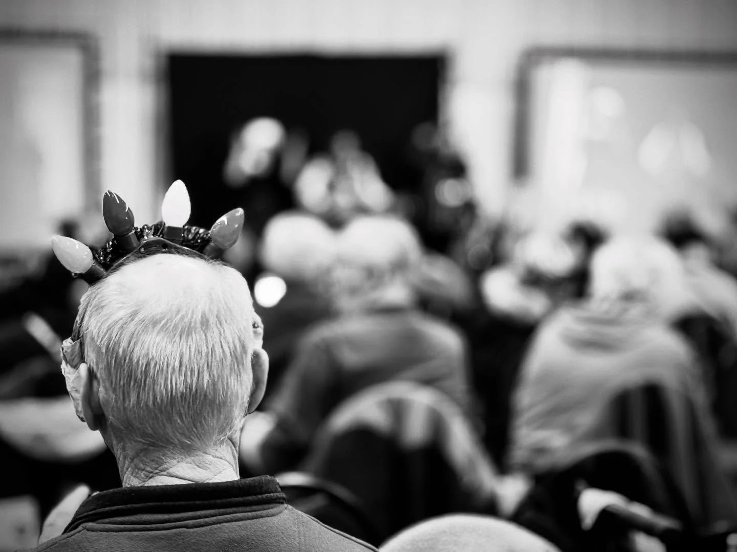 LIGHT 

Some people&rsquo;s light shines so bright that it much more than fills the room.  Caught the closing minutes of Marshall Dane&rsquo;s annual Christmas performance at the Bob Rumball Centre for the Deaf today. 

I stood behind this gentleman 