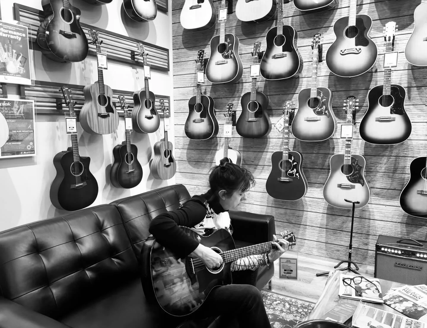 Out &amp; about.

Just grabbing a cable &hellip; but had to wander into the acoustic guitar room. Not that I &ldquo;need&rdquo; anything, though always (always) curious to explore. 

What&rsquo;s clear as I reach up - is that over all the years I&rsq