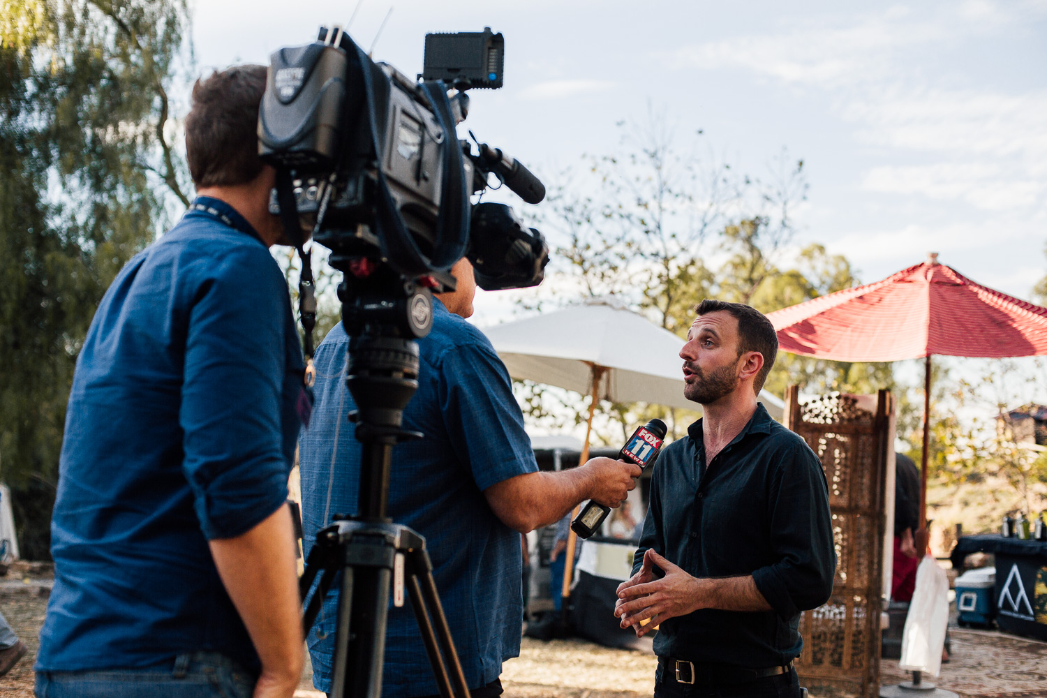 The interest in Evoxe comes from all over the United States. In Malibu at the Emerald Exchange Michael gives an interview to Fox news