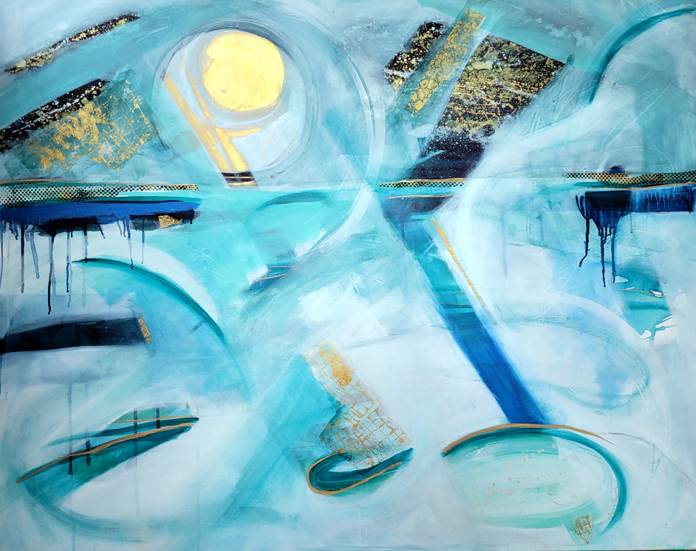 Shades of Blue X - 5' x 4' 