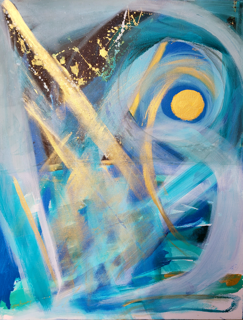 Shades of Blue IX - 24" x 30" 