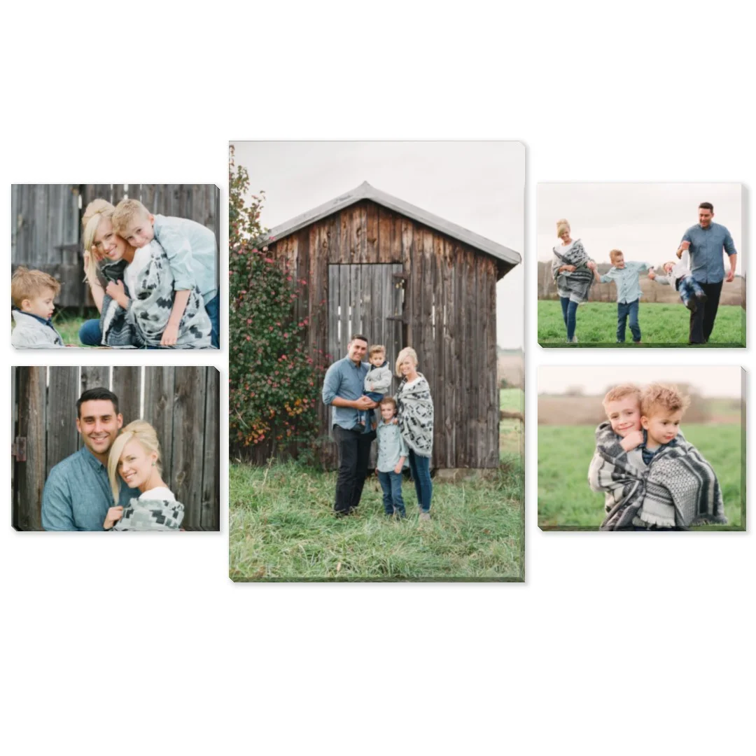 Impression Collection: 5 Piece Canvas Cluster (30" x 52")