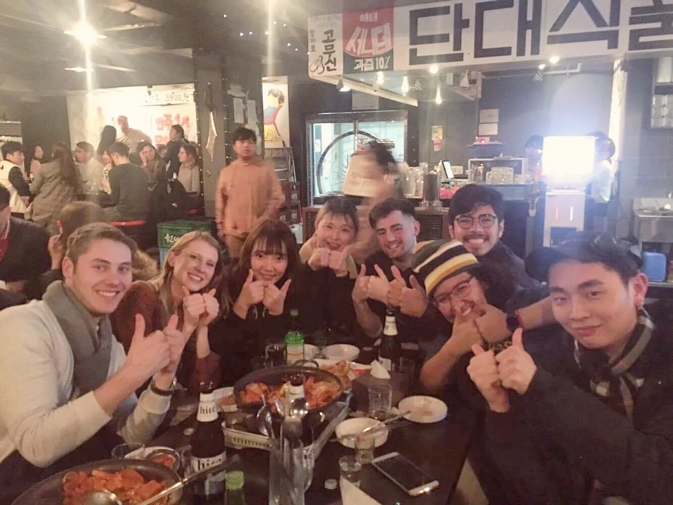 Our first night together on campus getting to know eachother while enjoying ramen and lots of soju.