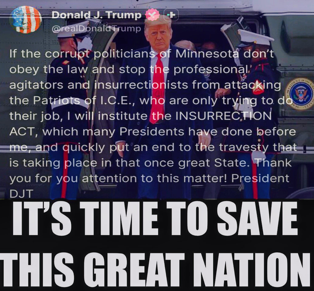 President Trump Puts Politicians of Minnesota Amidst Continued ICE Attacks: “The Insurrection Act is on the Table!”