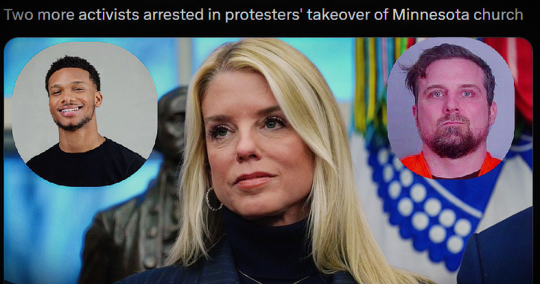 AG Pam Bondi Announces Two New Arrests Tied to the Coordinated Attack on Cities Church in St. Paul, Minnesota