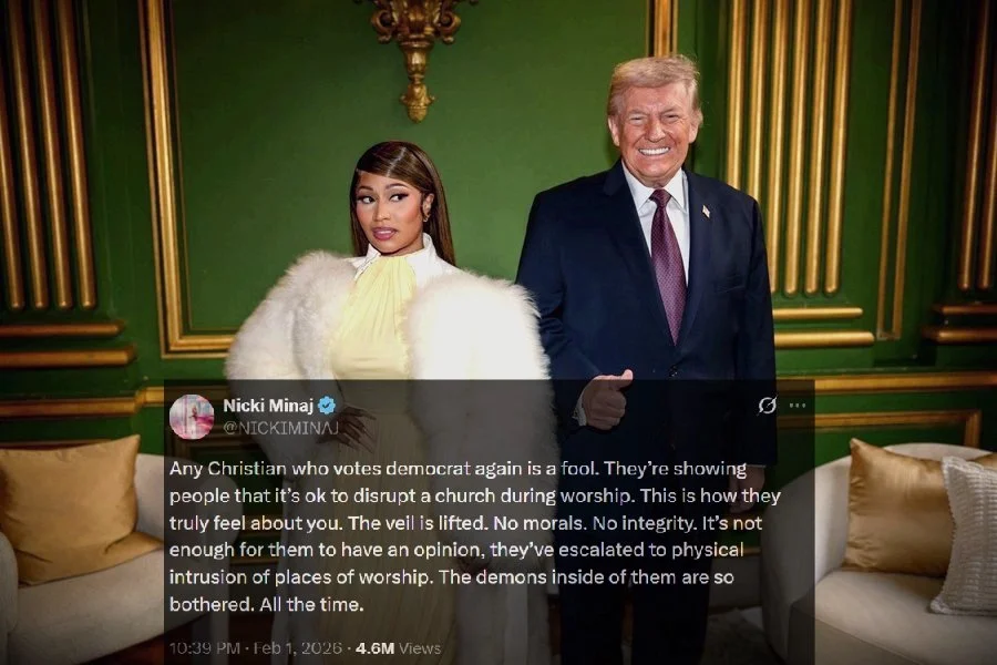 Rapper, Nicki Minaj Calls Out&nbsp; Celebrities Who Are Supporting the Democrats' Hateful Actions Against Christians