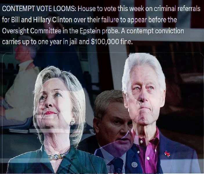 Why Are the American People Paying for a Contempt Vote for the Clintons Instead of a Criminal Investigation for their Epstein Crimes?