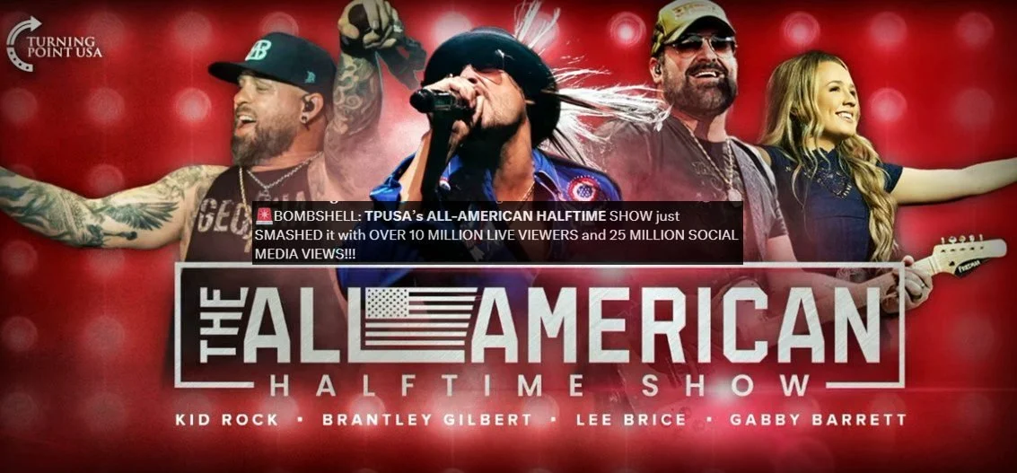 Millions of NFL Half-Time Viewers Tuned Into TPUSA's Patriotic Livestream