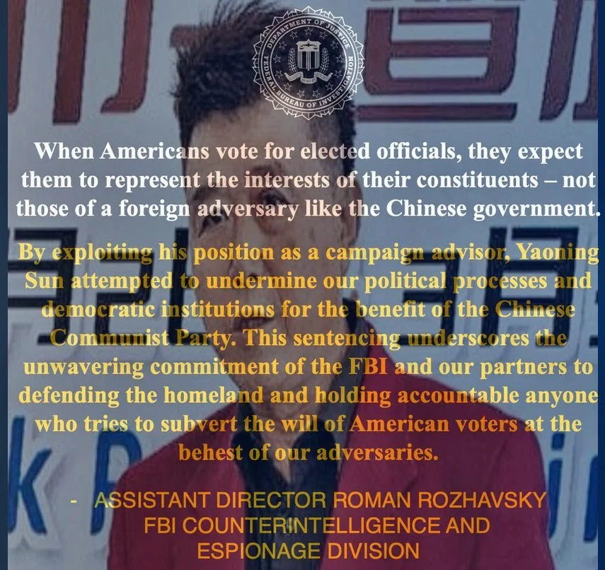 Political Operative Sentenced to 48 Months in Federal Prison for Covert China Agent Operation