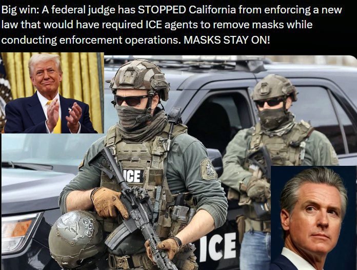 Federal Judge Stops California’s Attempt to Unmask ICE Agents