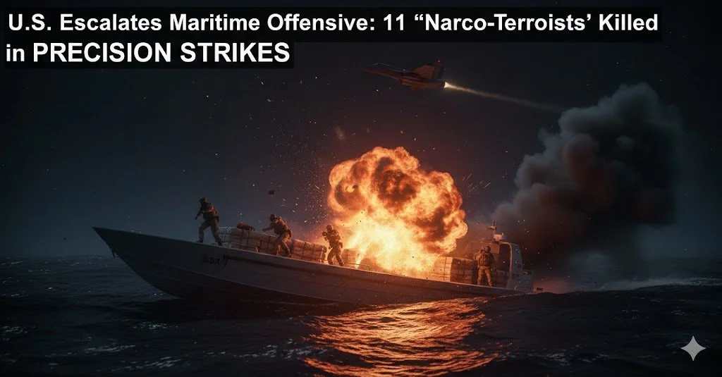 U.S. Escalates Maritime Offensive: 11 "Narco-Terrorists" Killed in Precision Strikes