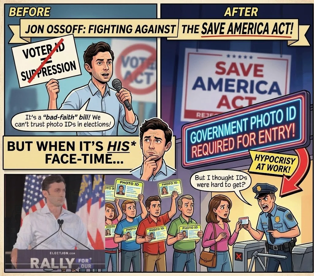 Ossoff's Rally ID vs. Election ID