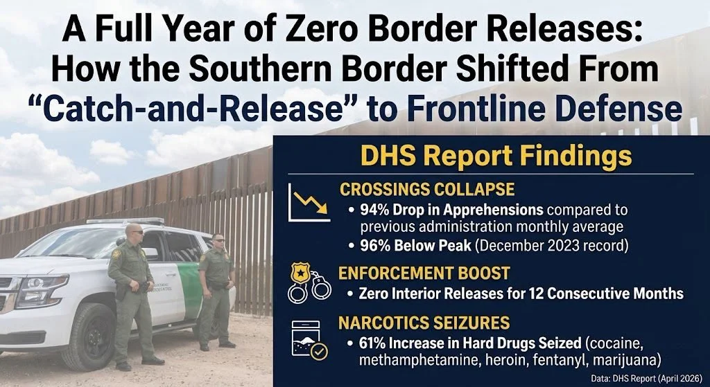 A Full Year of Zero Border Releases: How the Southern Border Shifted From "Catch-and-Release" to Frontline Defense