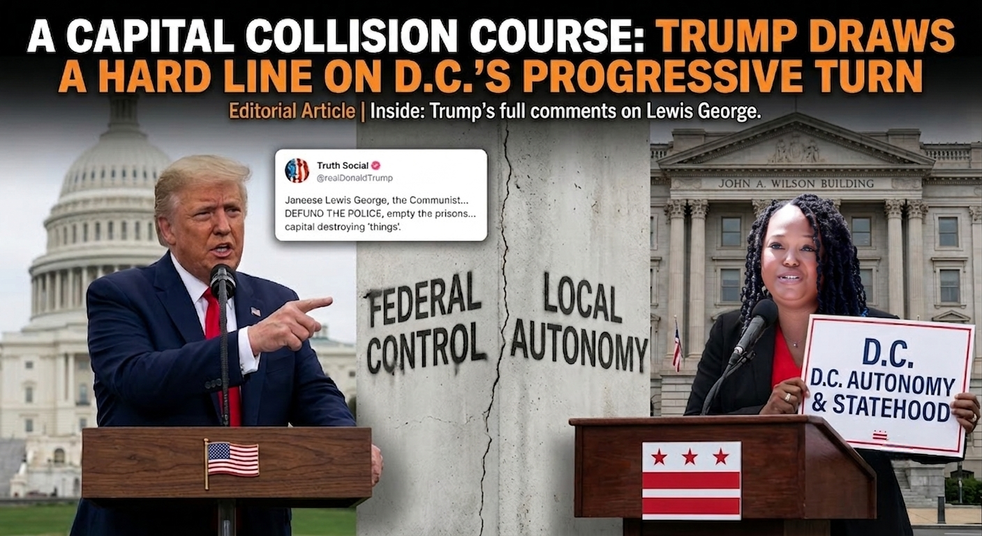 A Capital Collision Course: Trump Draws a Hard Line on D.C.’s Progressive Turn
