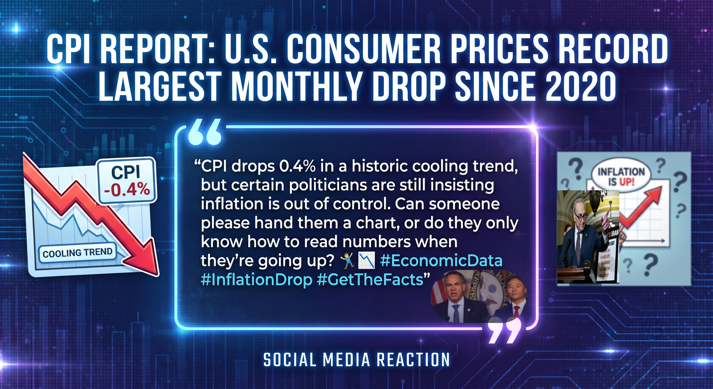 CPI Report: U.S. Consumer Prices Record Largest Monthly Drop Since 2020
