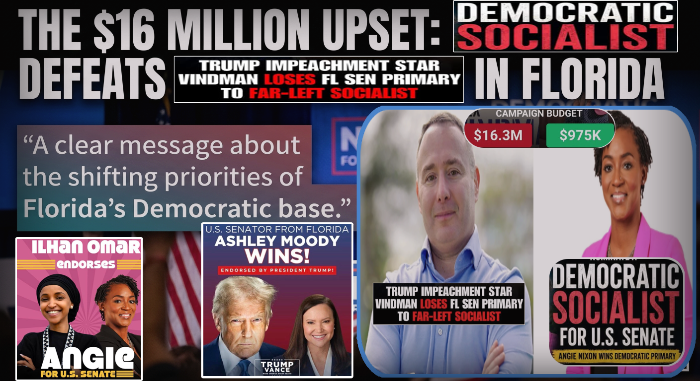 The $16 Million Upset: How a Democrat Socialist Defeated Trump Impeachment Star Vindman in Florida’s Senate Primary