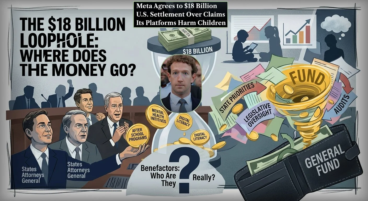 The Facebook $18 Billion Smoke Screen: Are States Actually Protecting Our Kids, or Just Funding Their Campaigns?