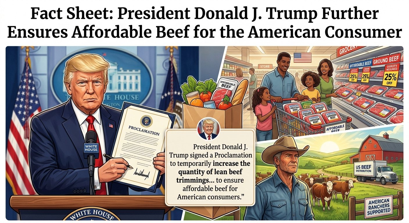 New White House Proclamation Aims to Lower Ground Beef Prices for American Families