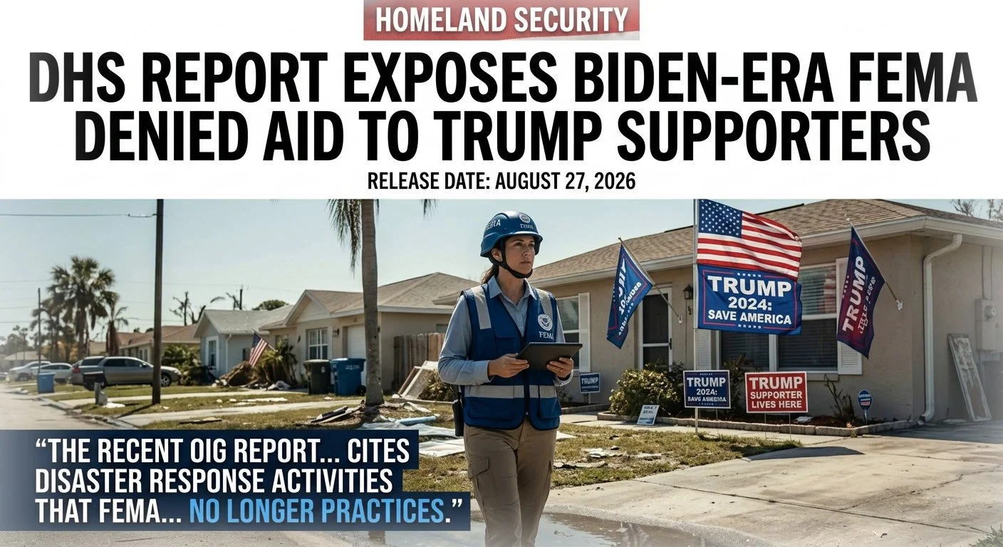 New DHS Report Exposes Biden-era FEMA for Withholding Disaster Aid from Trump Supporters