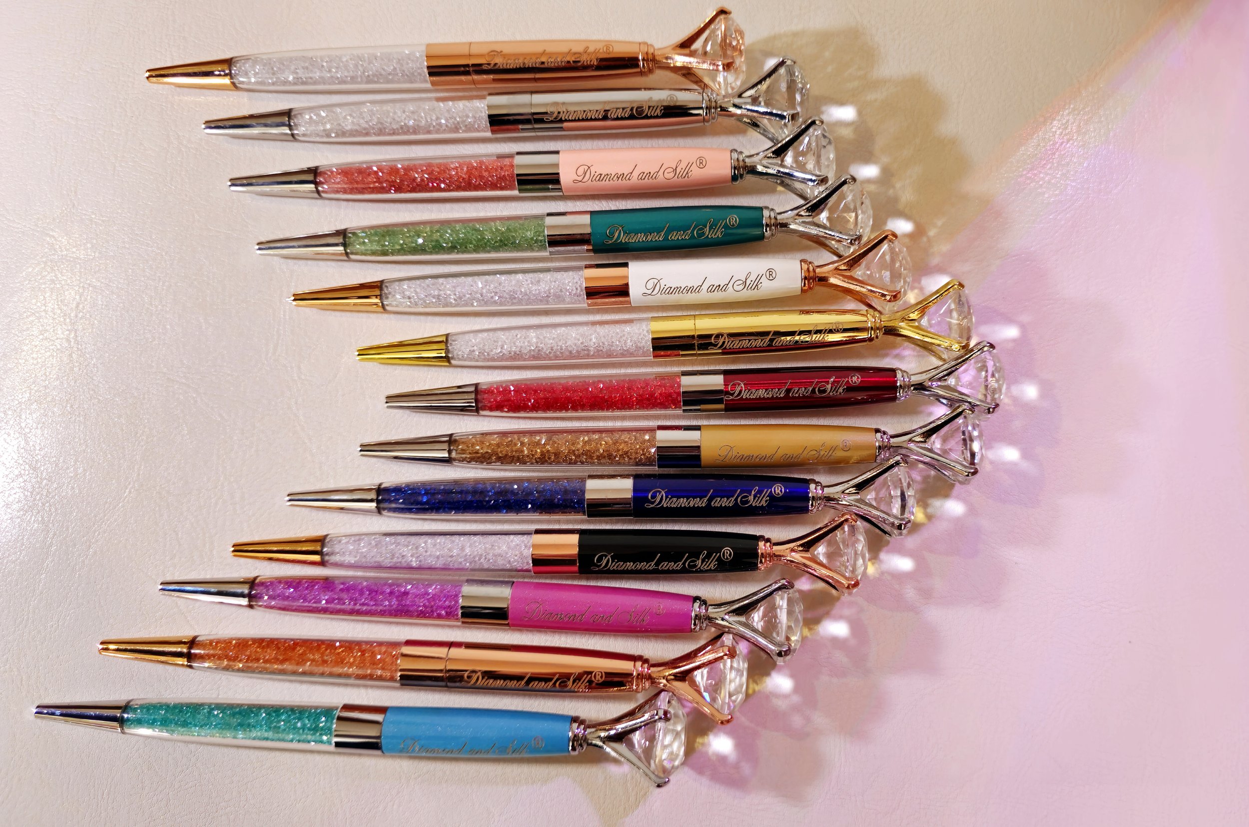 DS Sparkle Diamond and Silk glamour signature logo ink pen including 1 Ink Refill