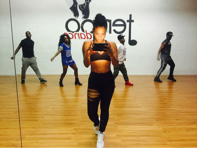 In preparation for some NYE performance action, Christina Milian took to dance practice in a pair of Nike Air Force 1 Mids.