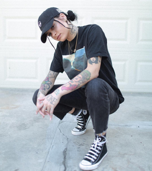Site fave Kehlani kept it low (and high) in the Converse Chuck Taylor high top.