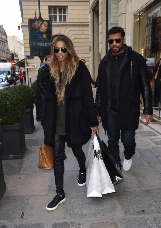 Ciara showed some love to Paris' shopping district as she (along with beau Russell Wilson) stepped out fly in Buscemi Sneakers.