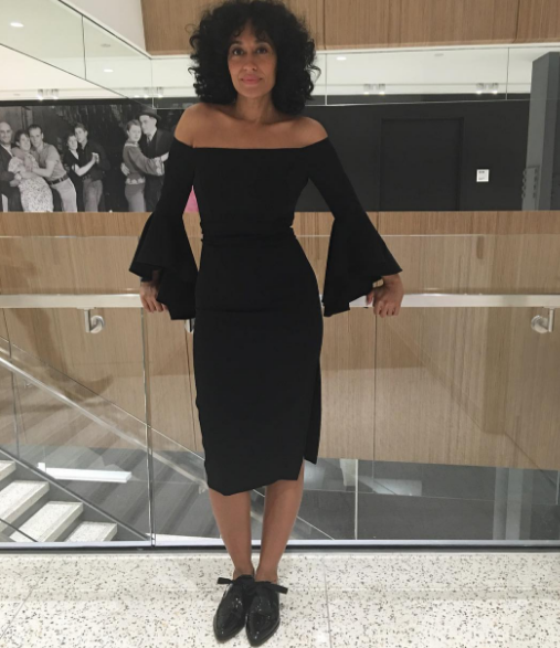 Are these technically sneakers, not quite. But they lace and tI could definitely be in them for more than an hour. Plus, Tracee Ellis Ross is bae in this amazing MillybyMichelle dress. Love.