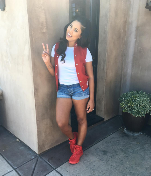 Ayesha Curry Shows Some Leg in Under Armour Curry 1 Lux Mid