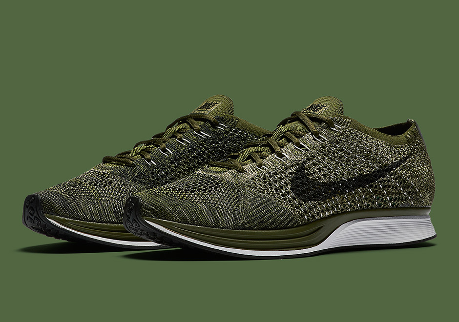 nike flyknit racer olive