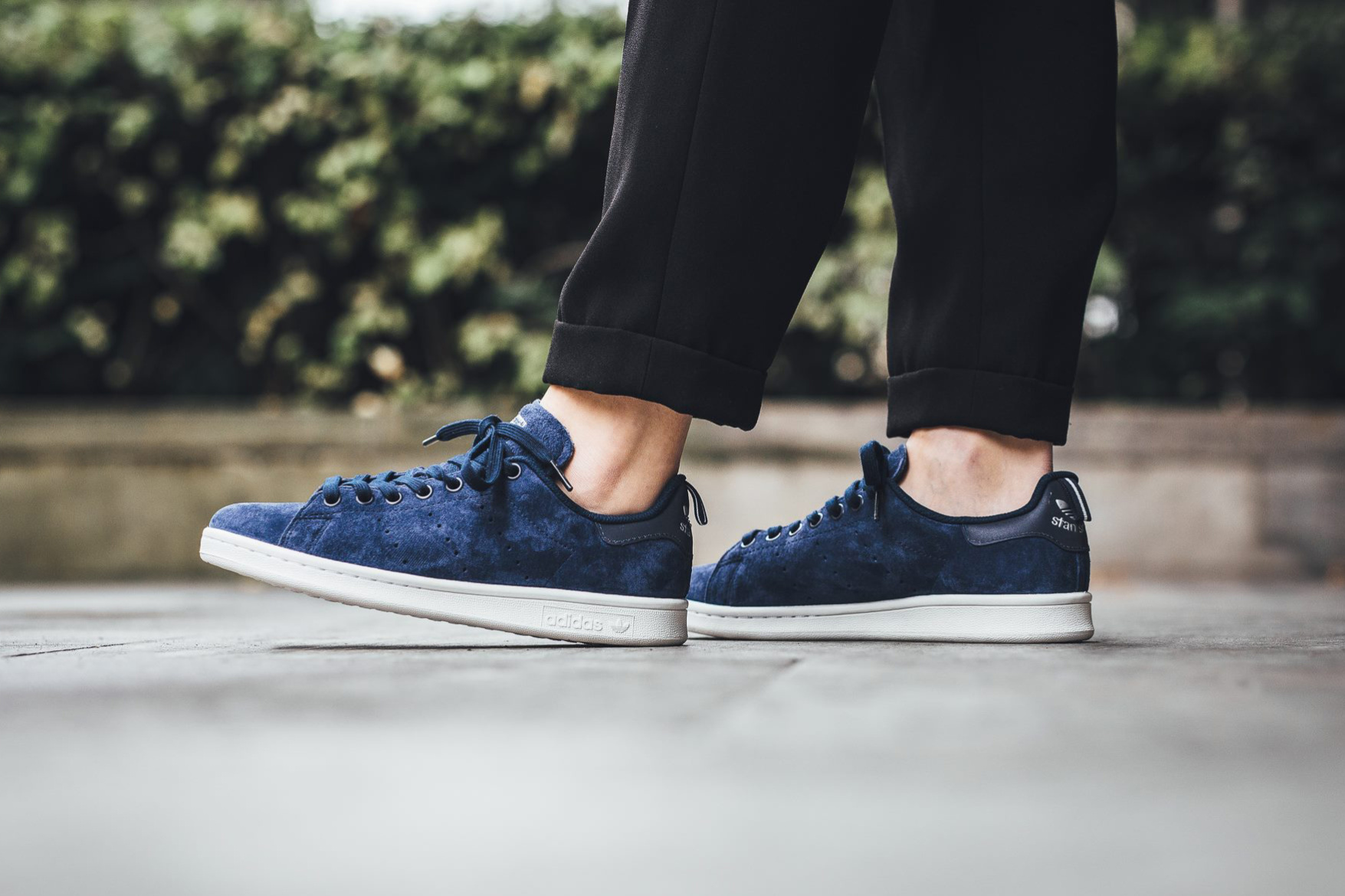 Adidas Womens Stan Smith White/Collegiate Navy/White Fashion