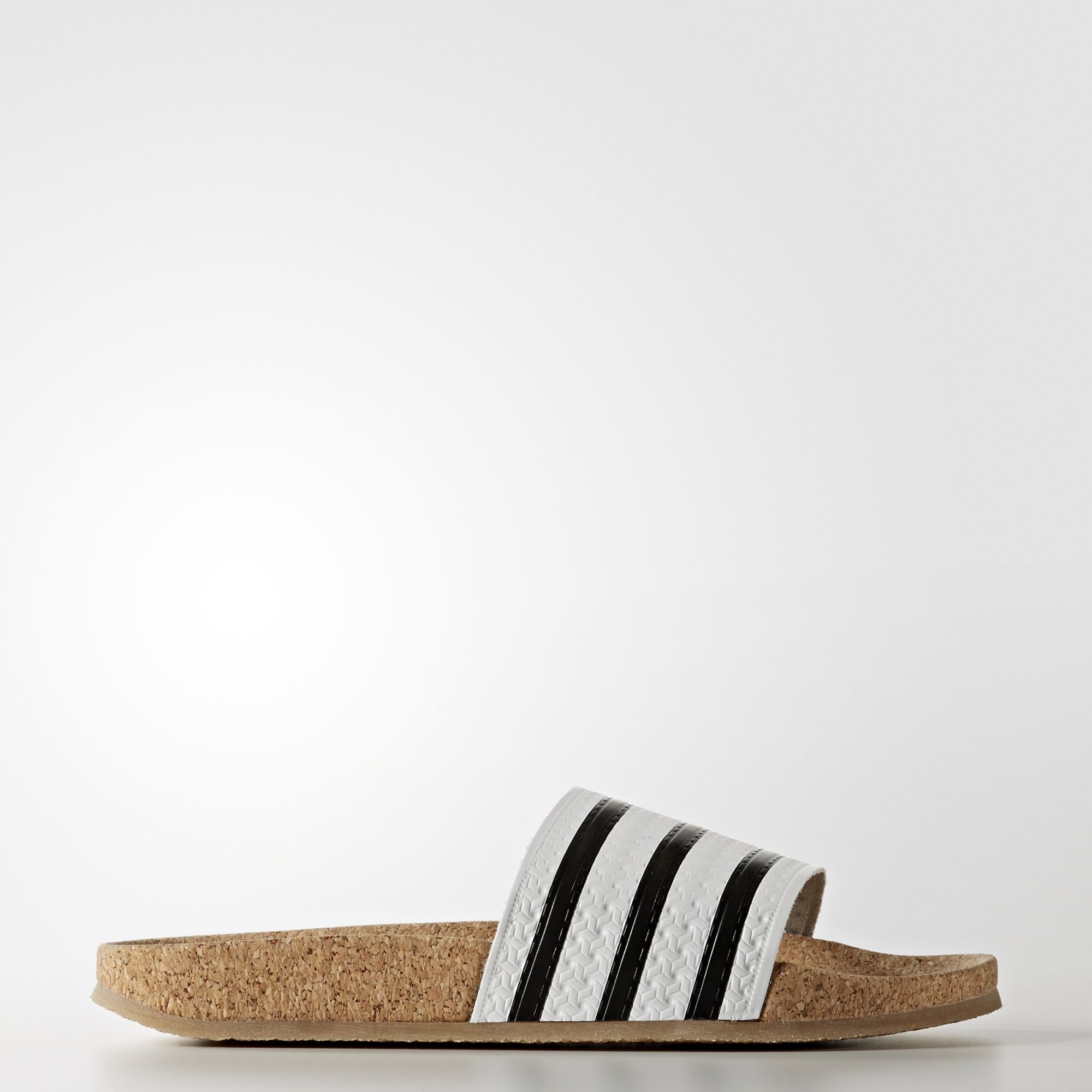 adidas cork slides black