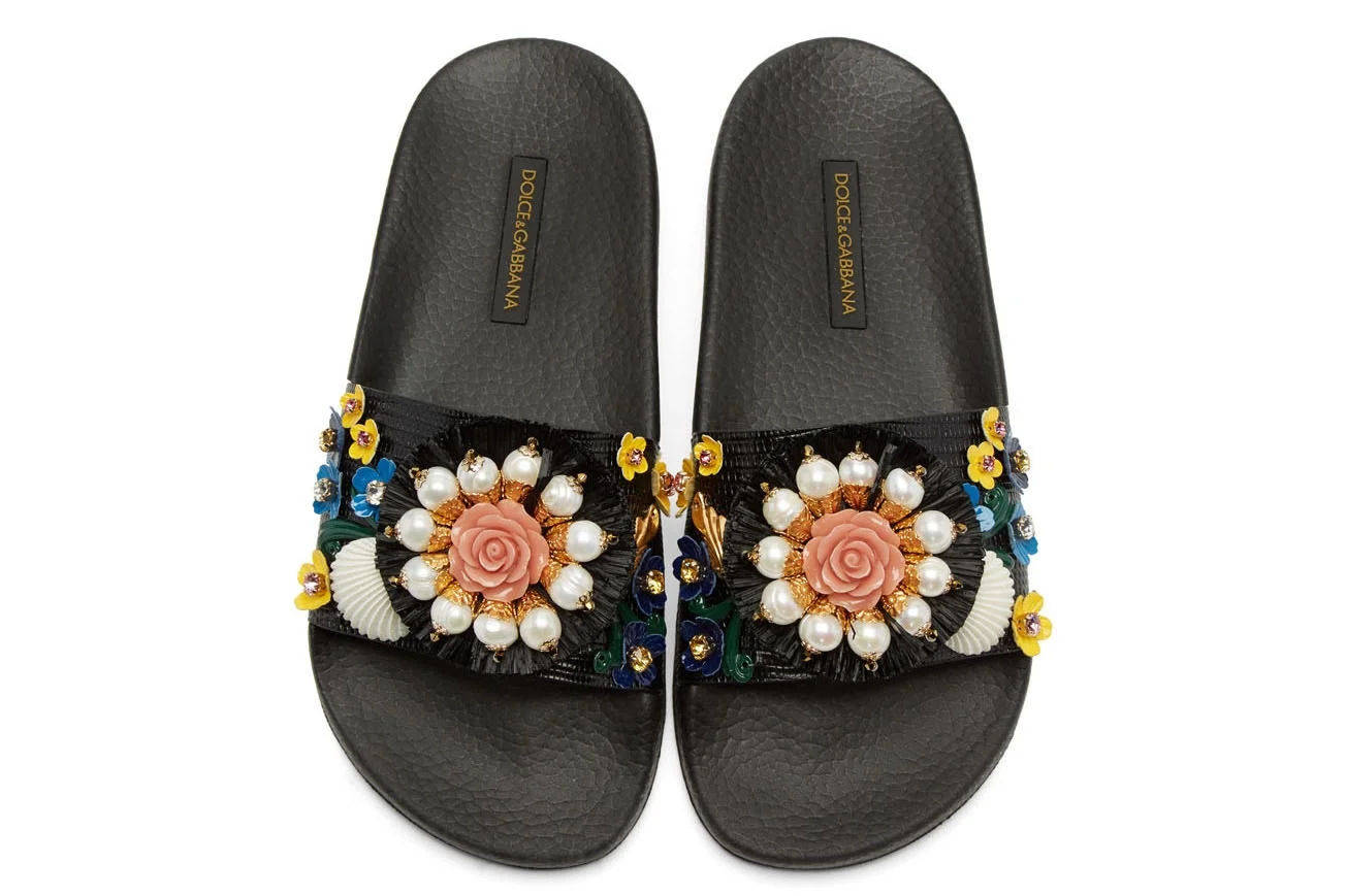 Girlfriend, These Dolce & Gabbana Flower Slides Are Summertime Fine