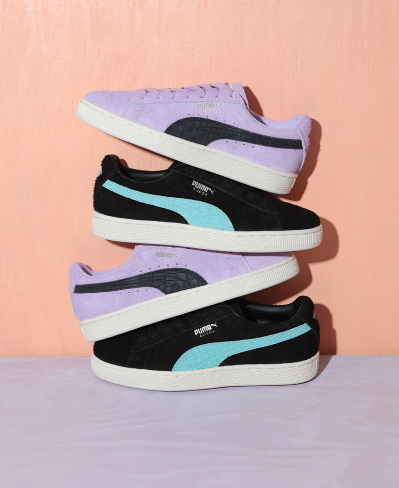 puma suede diamond purple