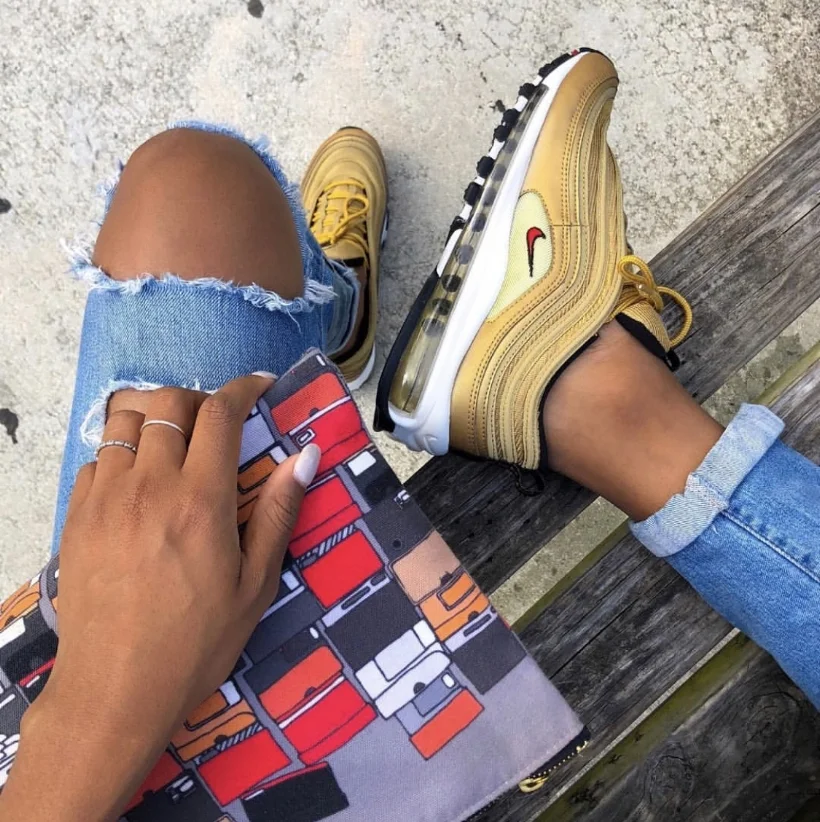 Restock Reminder The Nike Air Max 97 Gold Hits The Shelves This Week Cnk Daily Chicksnkicks