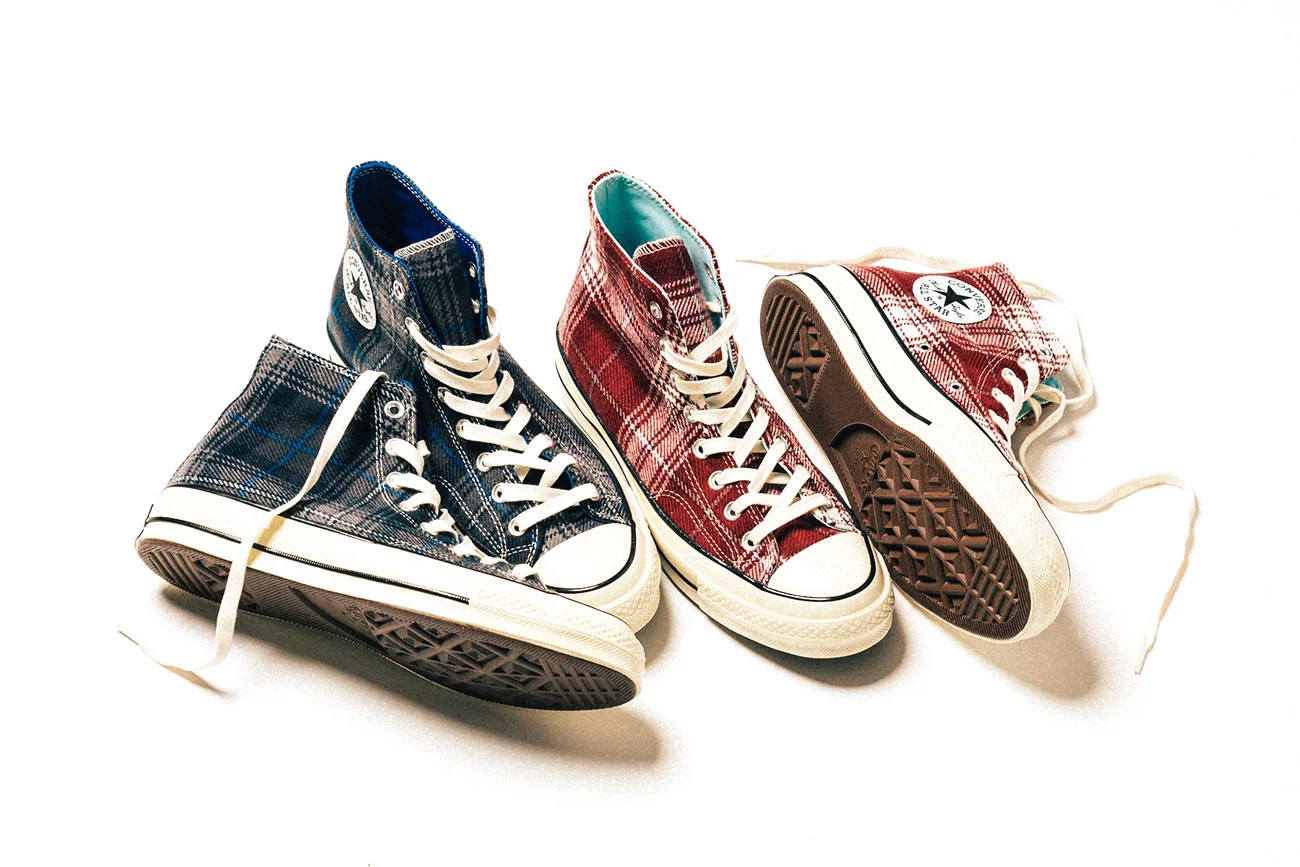 converse elevated plaid