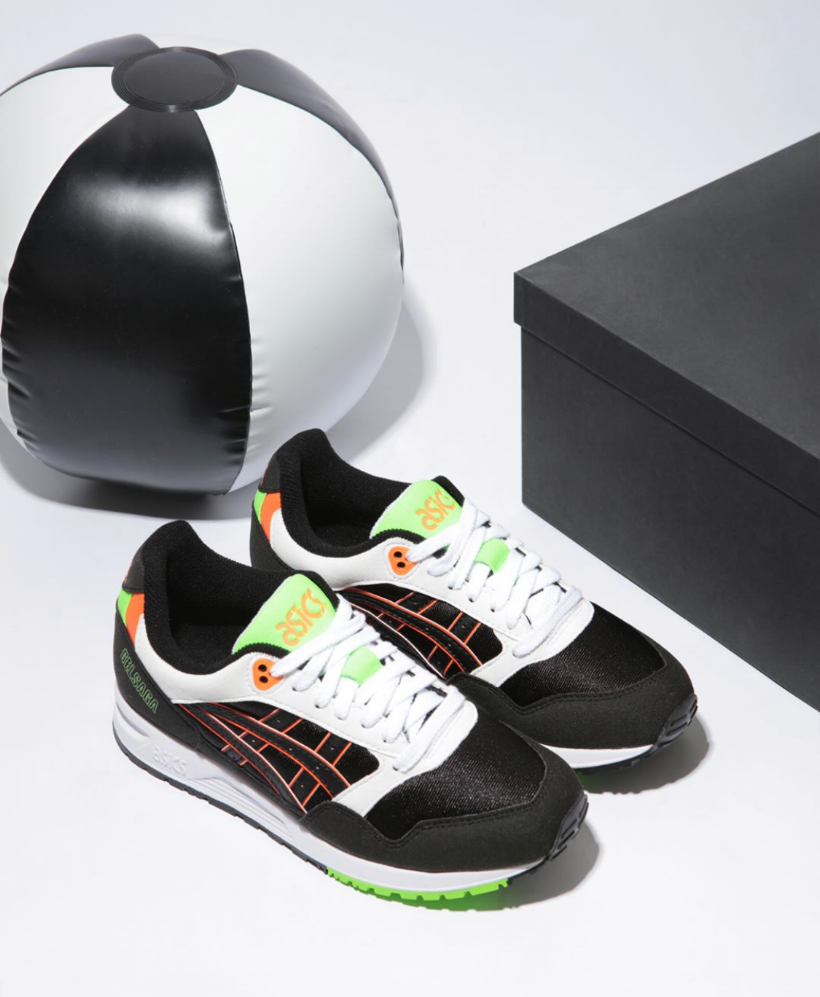 asics gel saga black orange