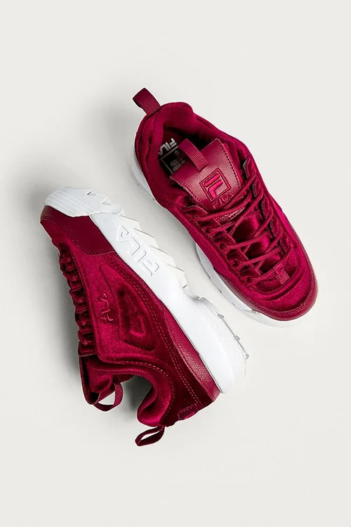 Indulge in this Red Velvet FILA Disruptor CNK Daily ChicksNKicks