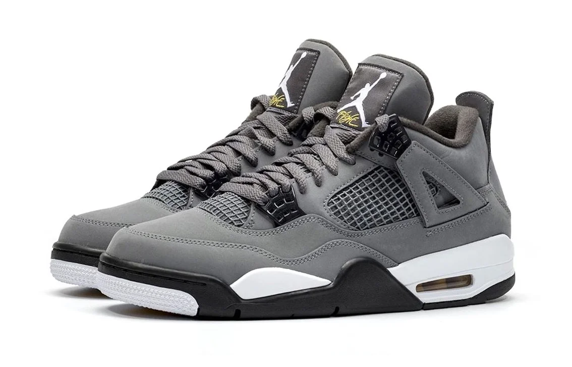 grey suede jordans 4