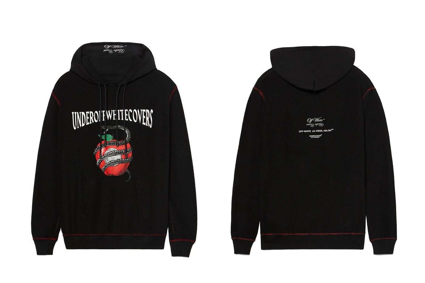 off white reversible hoodie