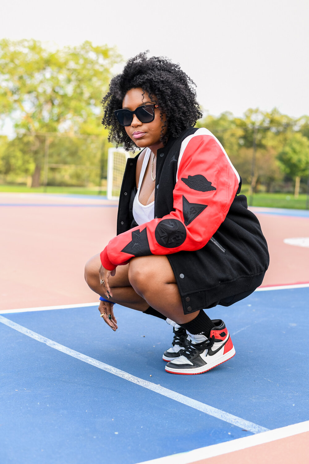 SneakHer Style Tip: The Jordan Sport DNA Varsity Jacket Styled Three Ways —  CNK Daily (ChicksNKicks)
